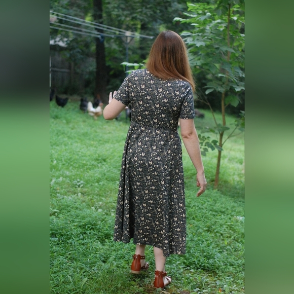 Cotton Chicken Print Dress - Picture 2 of 3